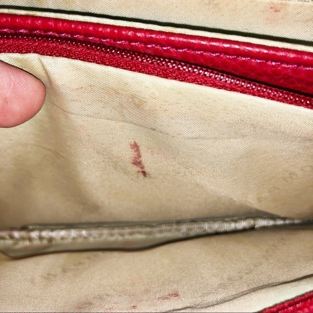 New York & Co. Red/Gold Crossbody Mini Studded Bag